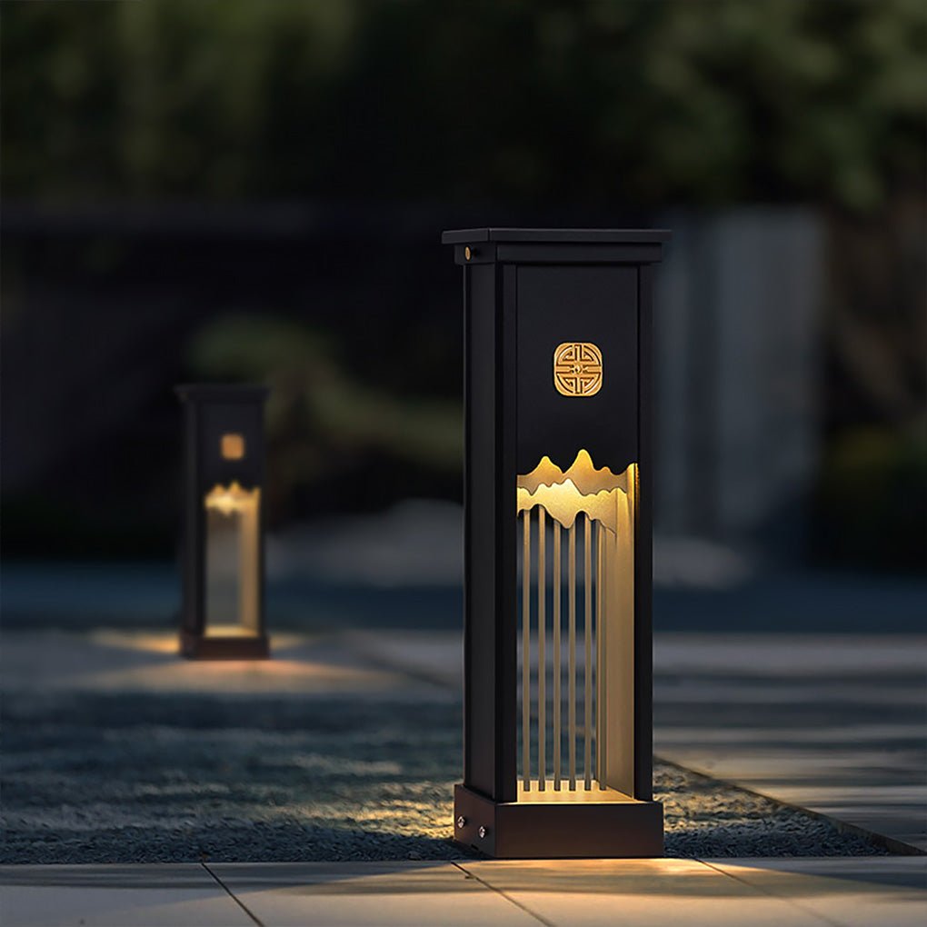 Elegant Outdoor LED Waterproof Light with Artistic Cut Design