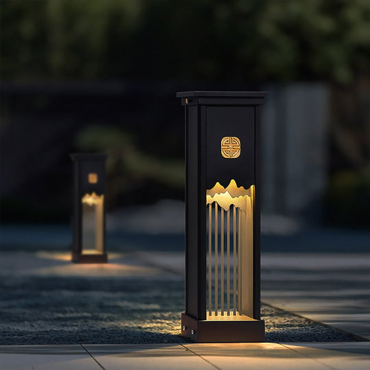 Elegant Outdoor LED Waterproof Light with Artistic Cut Design