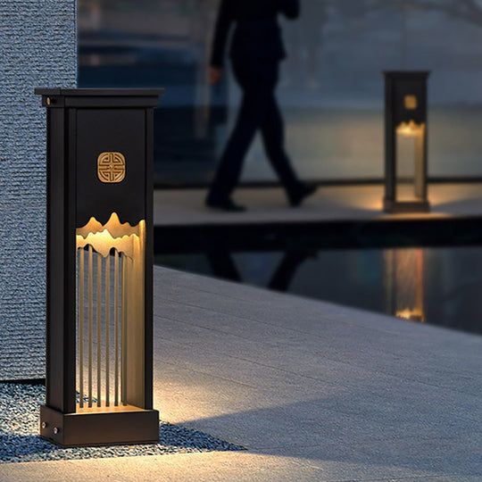 Elegant Outdoor LED Waterproof Light with Artistic Cut Design