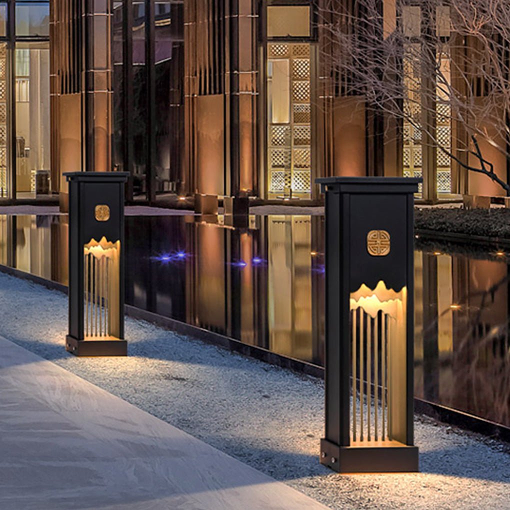 Elegant Outdoor LED Waterproof Light with Artistic Cut Design