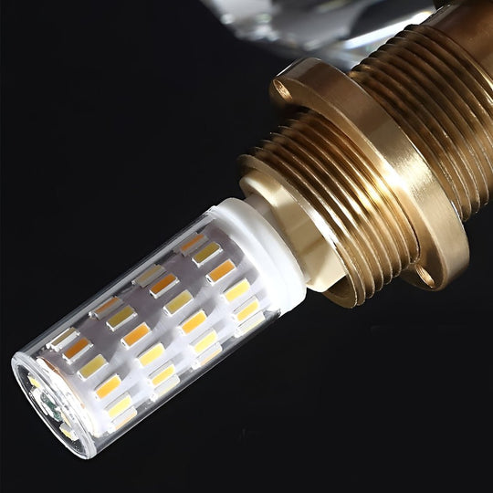 Ball-Shaped LED Crystal Gold Postmodern Wall Lamp – Plug-in Sconce