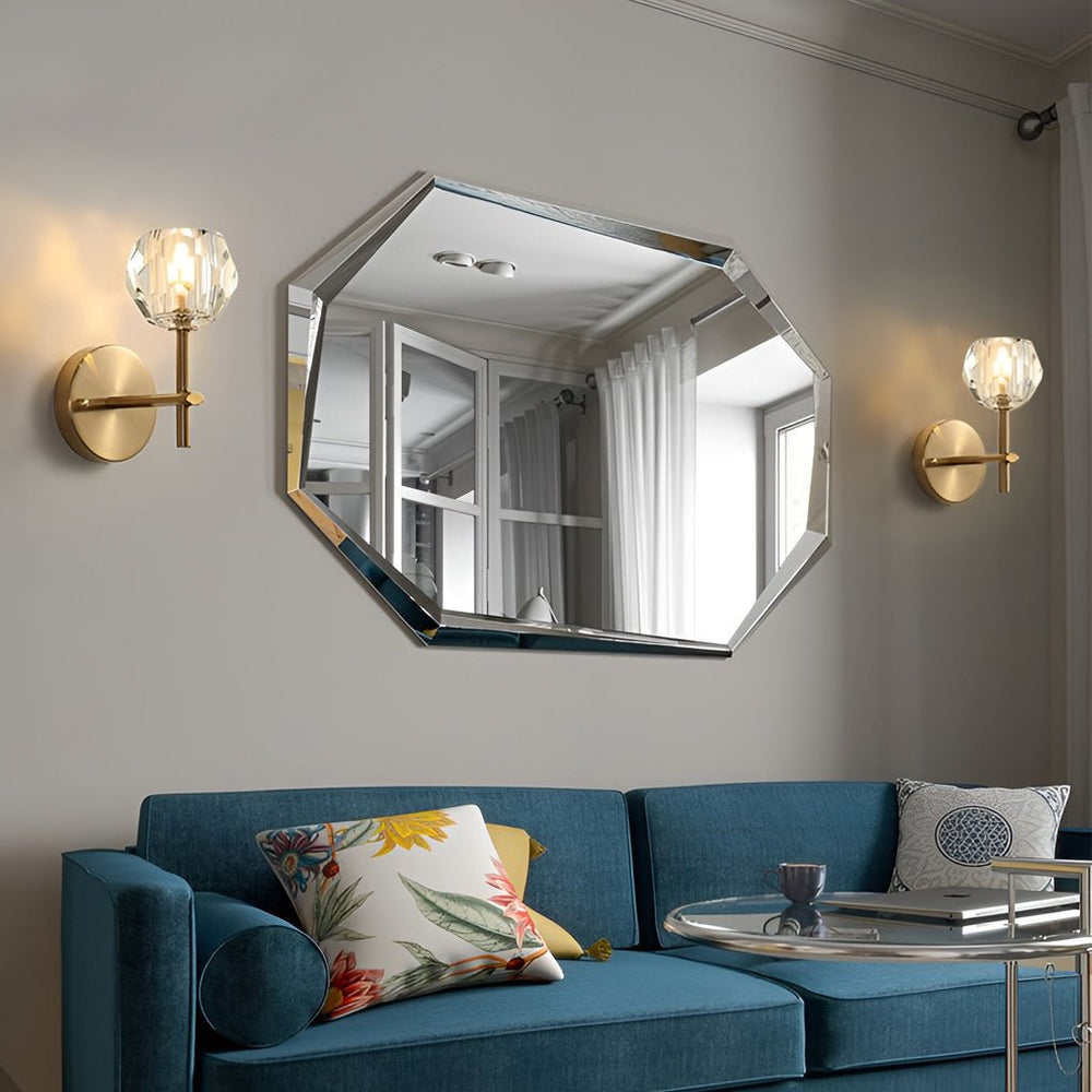 Ball-Shaped LED Crystal Gold Postmodern Wall Lamp – Plug-in Sconce