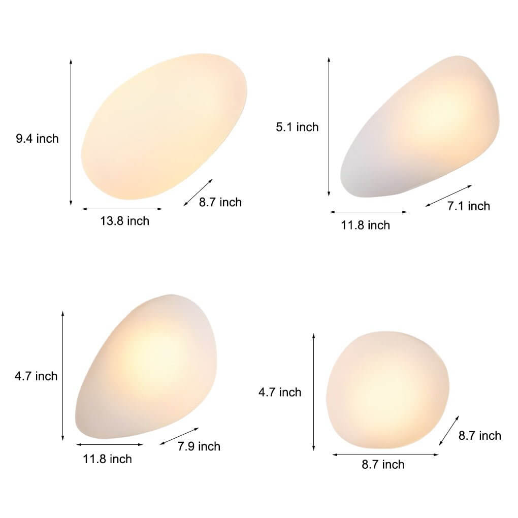 Colorful Glass Pebble LED Wall Sconce