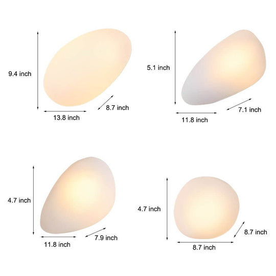 Colorful Glass Pebble LED Wall Sconce