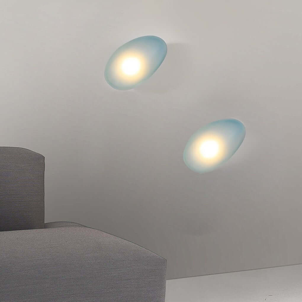 Colorful Glass Pebble LED Wall Sconce