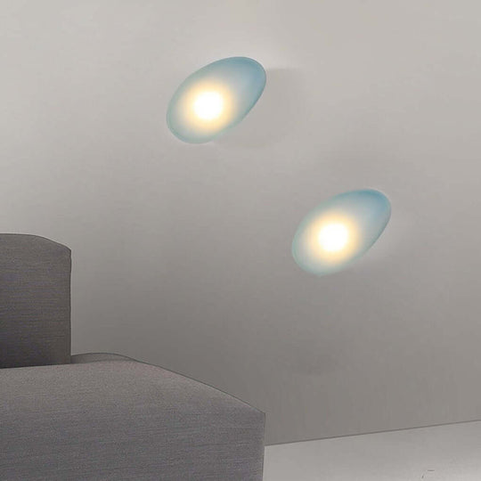 Colorful Glass Pebble LED Wall Sconce