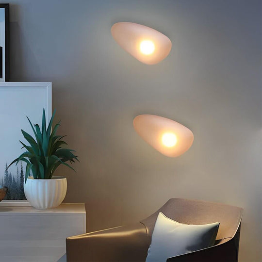 Colorful Glass Pebble LED Wall Sconce
