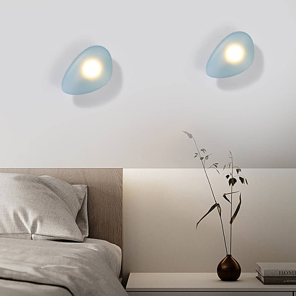 Colorful Glass Pebble LED Wall Sconce