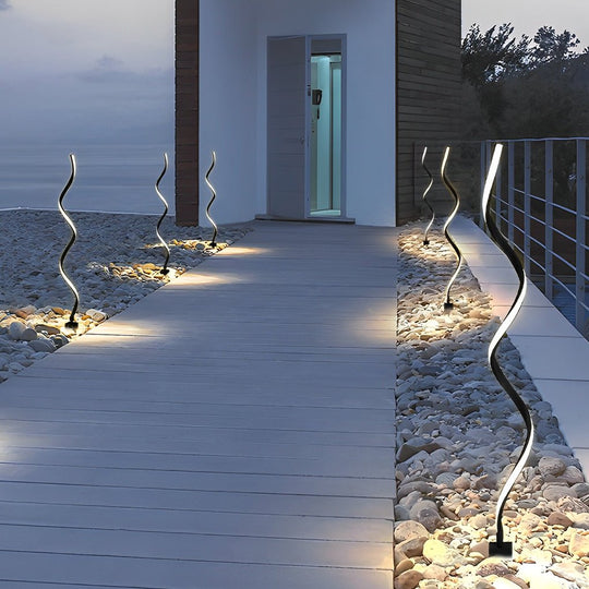 Eco Friendly Twisted Seaweed Design LED Solar Lawn Lights