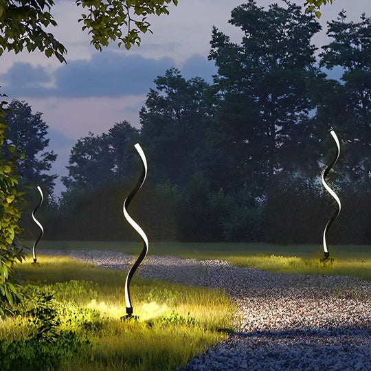 Eco Friendly Twisted Seaweed Design LED Solar Lawn Lights