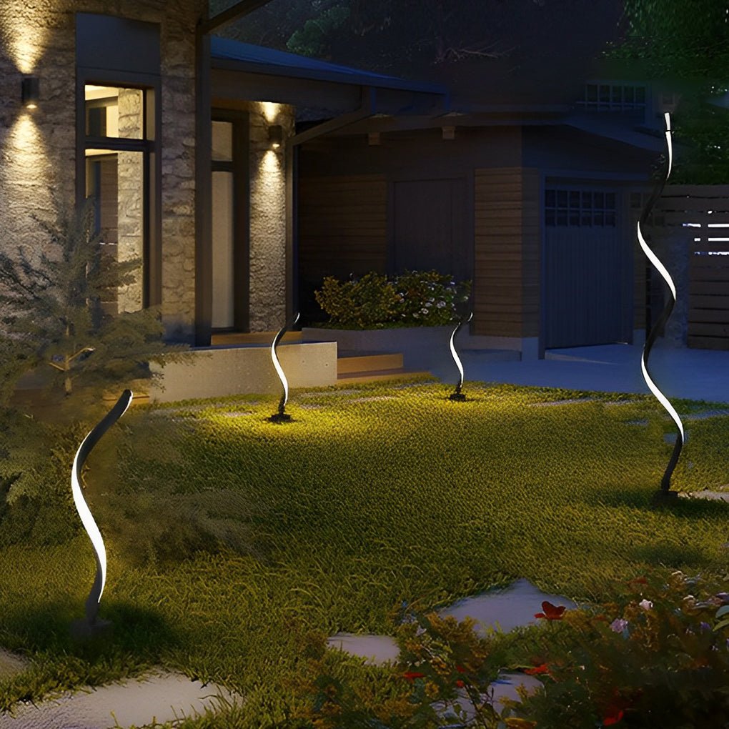 Eco Friendly Twisted Seaweed Design LED Solar Lawn Lights