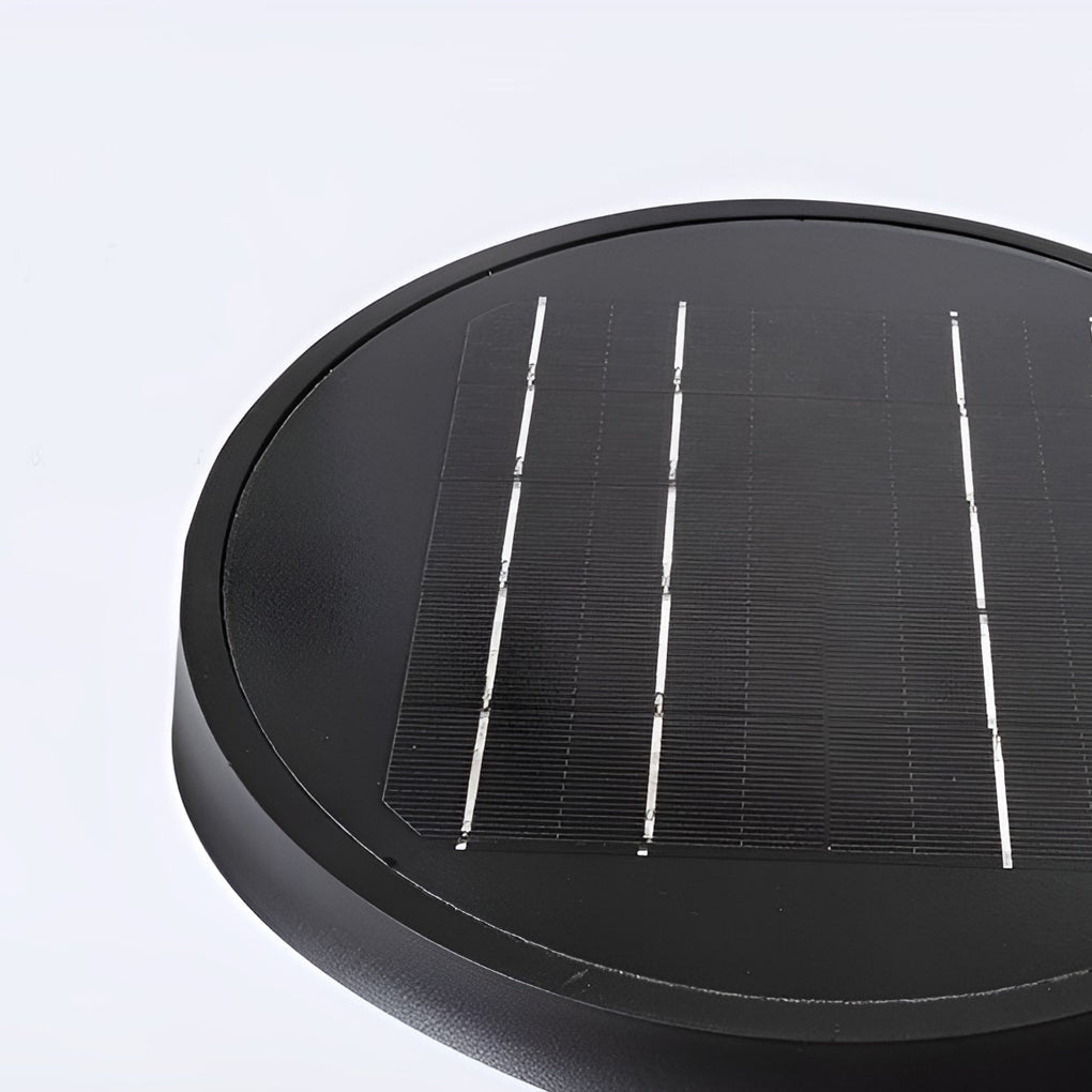 Black Cylindrical LED Pathway Bollard Lights Solar & Wired Outdoor