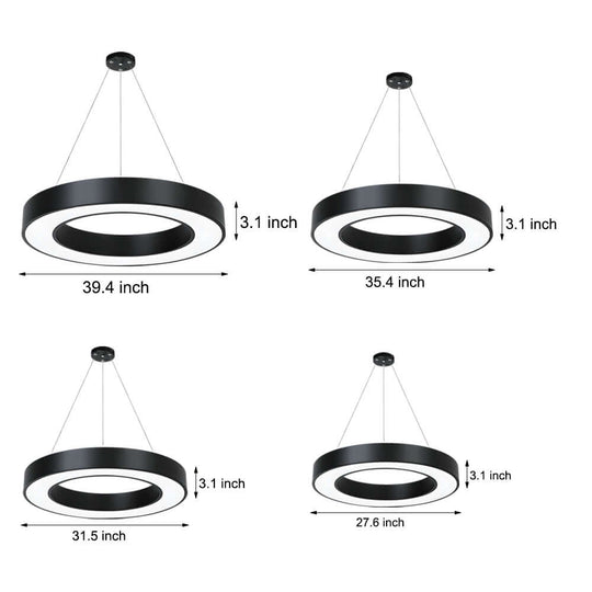 Round Ring – Modern Hanging Profile LED Pendant Light for Office, Gym, and Commercial Spaces