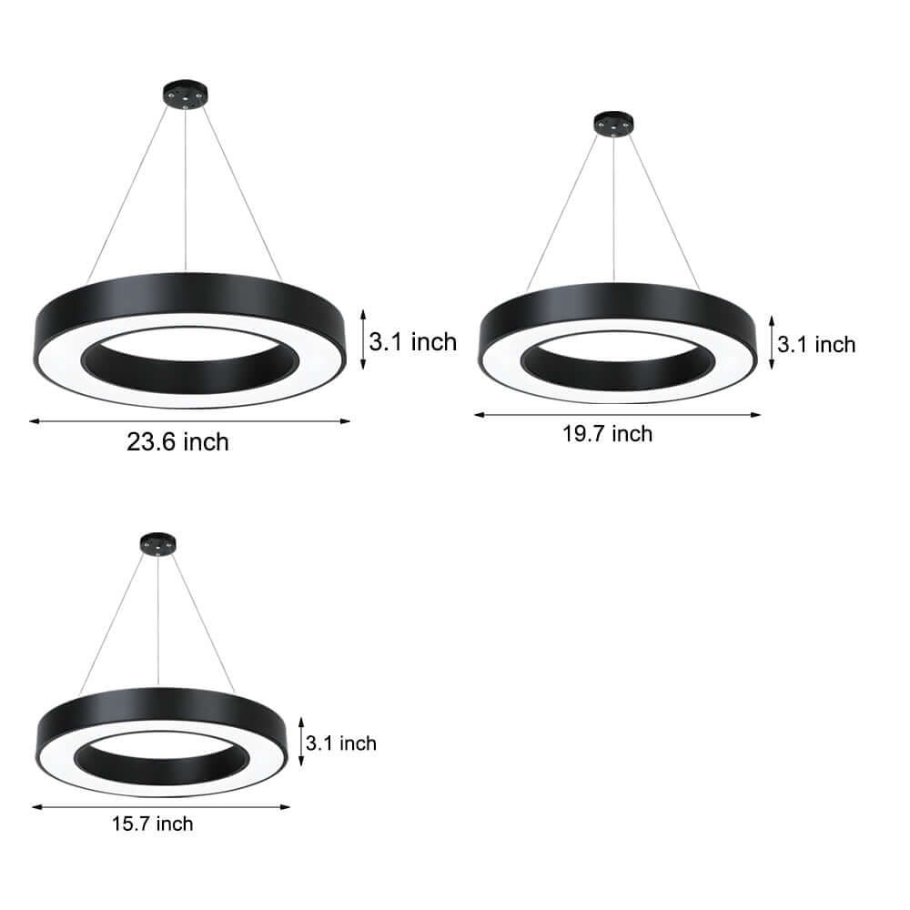 Round Ring – Modern Hanging Profile LED Pendant Light for Office, Gym, and Commercial Spaces