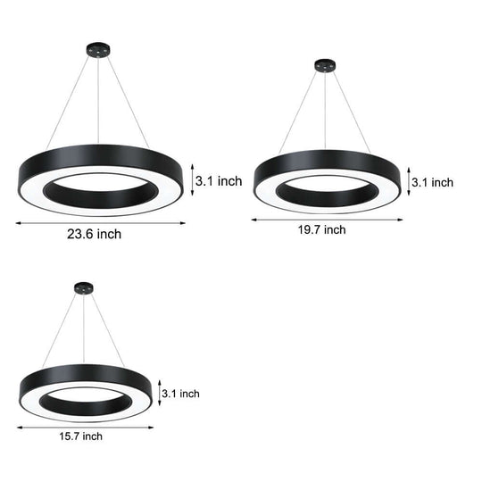 Round Ring – Modern Hanging Profile LED Pendant Light for Office, Gym, and Commercial Spaces