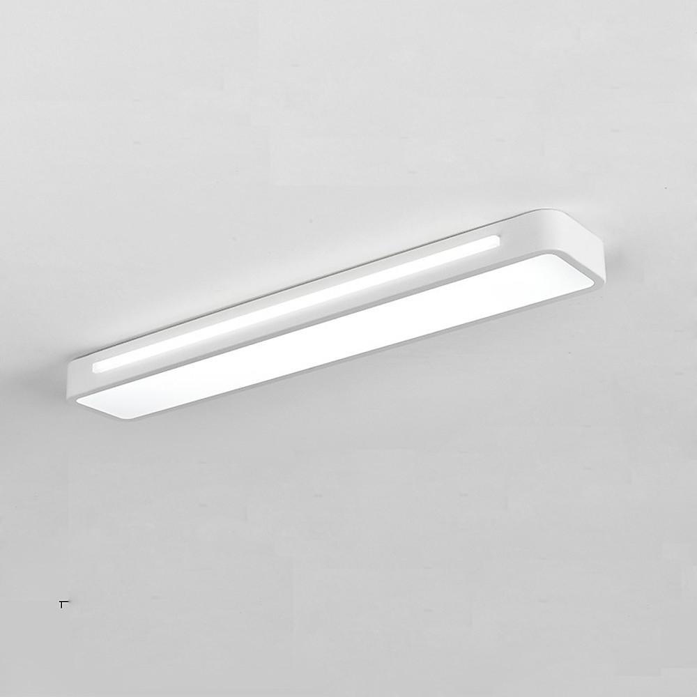 Black White Rectangular LED Flush Mount Ceiling Light