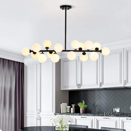 Modern Gold 16-Light Kitchen Island LED Chandelier