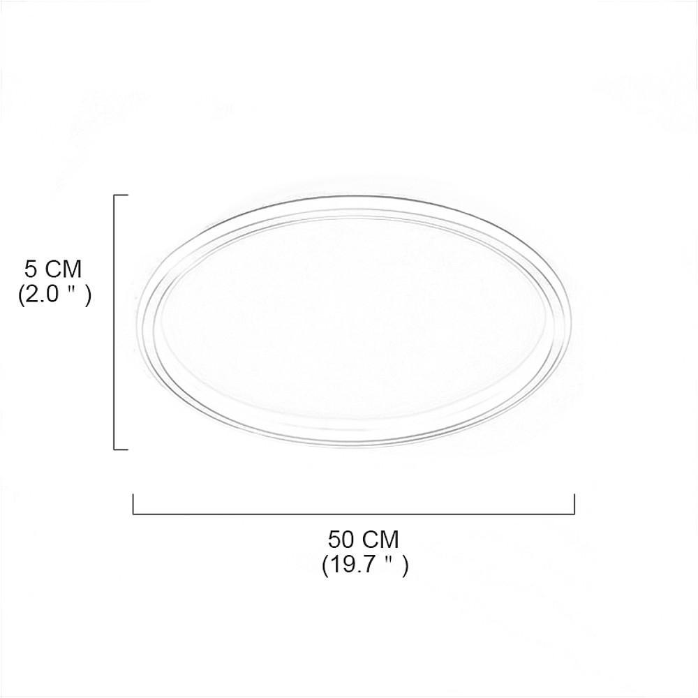 Circular Minimalist Metal Silica Gel LED Flush Mount Ceiling Light