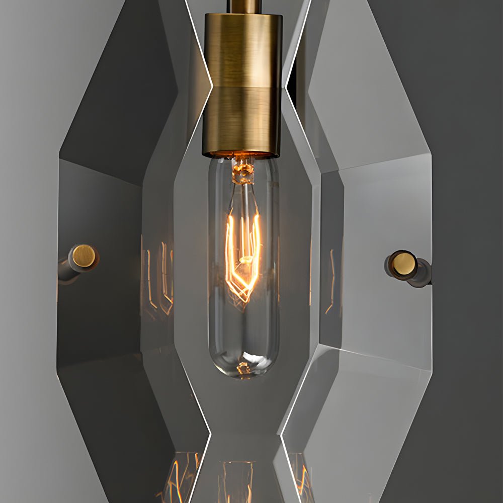 Copper Light Luxury Crystal Smoke Gray Post Modern Pendant Lights Fixture