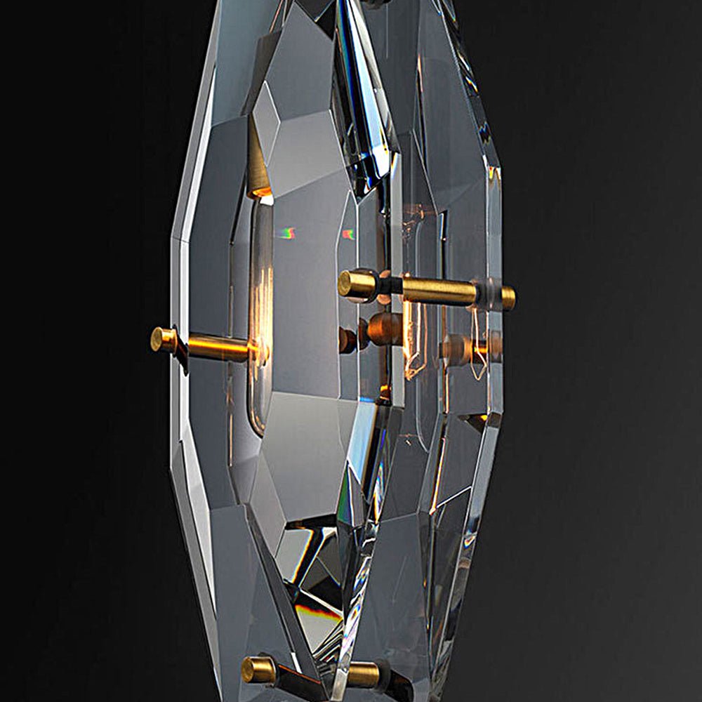 Copper Light Luxury Crystal Smoke Gray Post Modern Pendant Lights Fixture