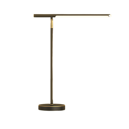 Brass LED Desk Lamp with Adjustable Angle and 3-Step Dimming