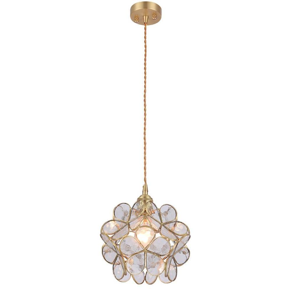 Ornate Copper Glass Pendant Light Traditional Classic Pendant Lighting