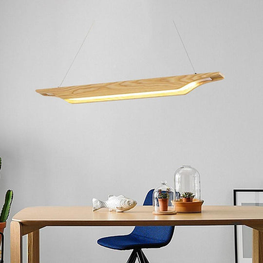 Unique Wood Design LED Modern Rustic Pendant Light