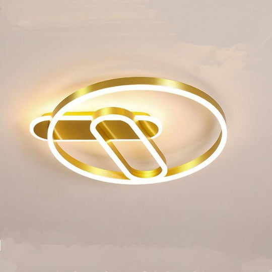 Geometric Circle LED Modern Flush Mount Ceiling Light