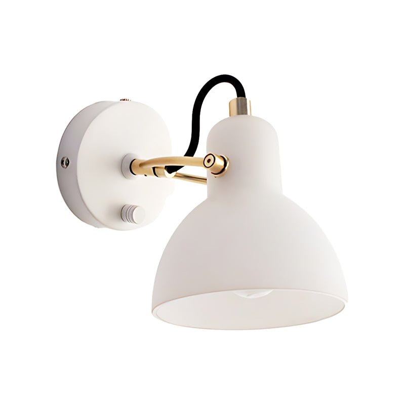 Creative 235° Rotatable White Glass Shade Nordic Wall Lamp