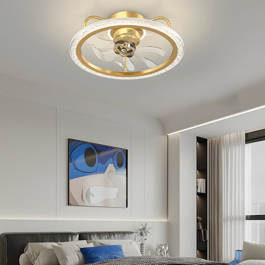 Creative 360° Shake Head Ceiling Fan with Light
