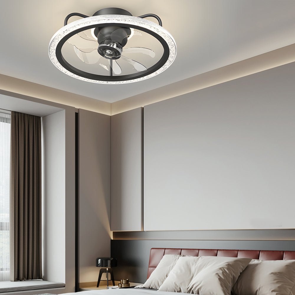 Creative 360° Shake Head Ceiling Fan with Light