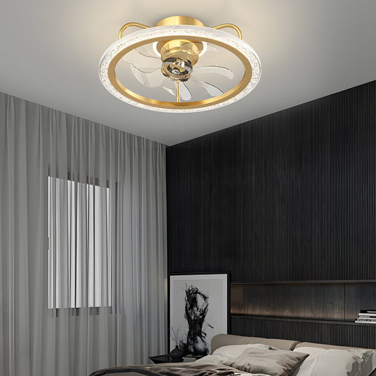 Creative 360° Shake Head Ceiling Fan with Light