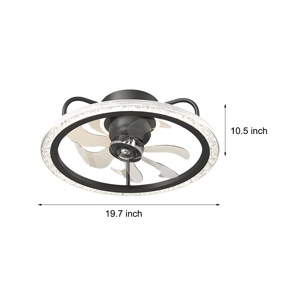 Creative 360° Shake Head Ceiling Fan with Light