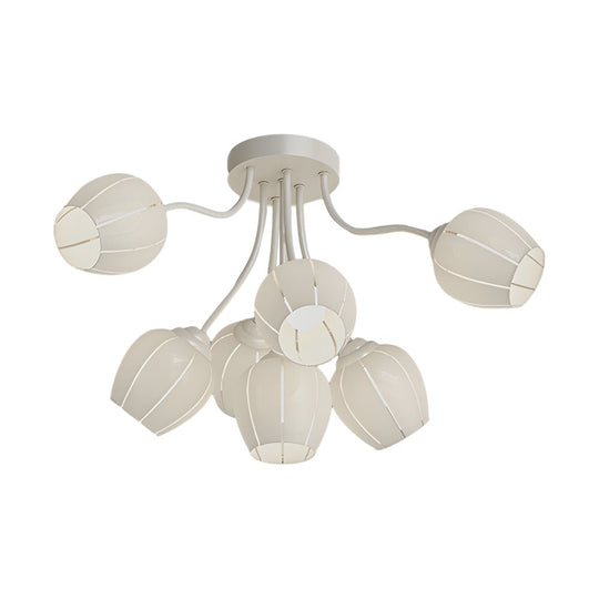 Orchid Flower Chandelier with 3-Step Dimming, 7 Lights