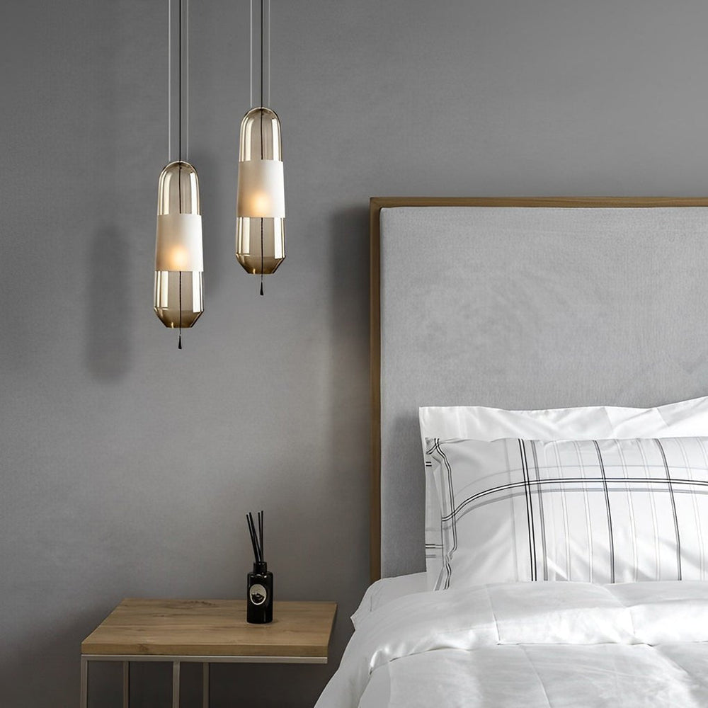 Creative Art Glass Shade Hardware Nordic Pendant Light Fixture