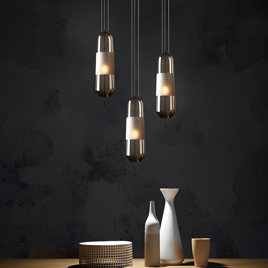 Creative Art Glass Shade Hardware Nordic Pendant Light Fixture