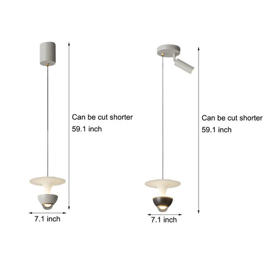Modern Small Spotlight Pendant Light – LED with 3-Step Dimming
