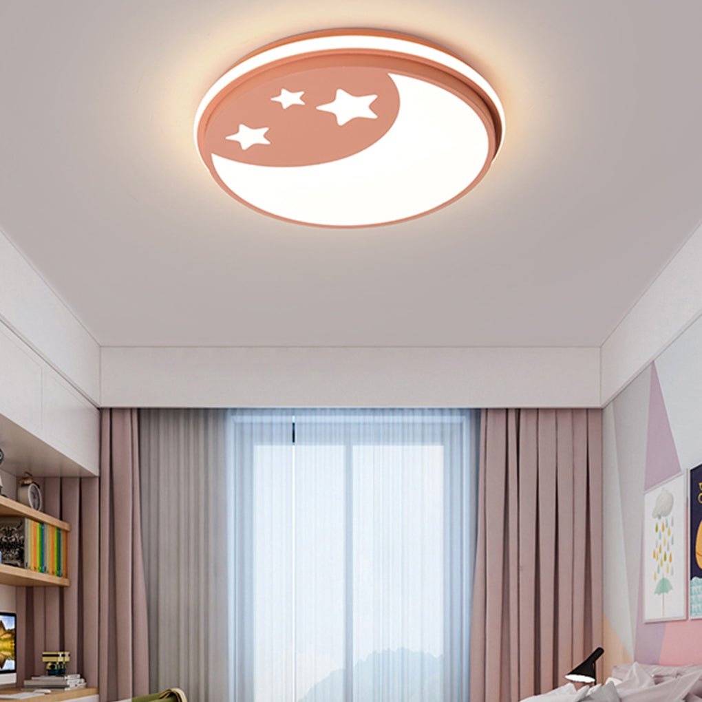 Creative Circular Cartoon Pattern LED Ceiling Lamp for Children’s Room