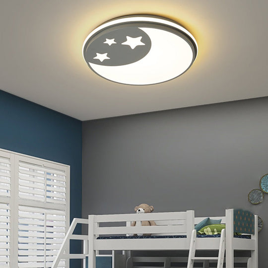 Creative Circular Cartoon Pattern LED Ceiling Lamp for Children’s Room