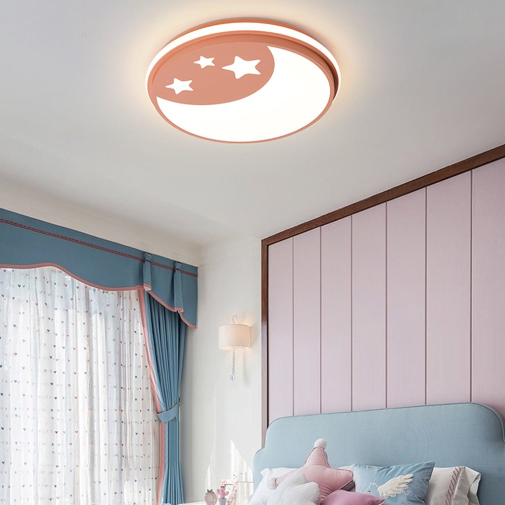 Creative Circular Cartoon Pattern LED Ceiling Lamp for Children’s Room
