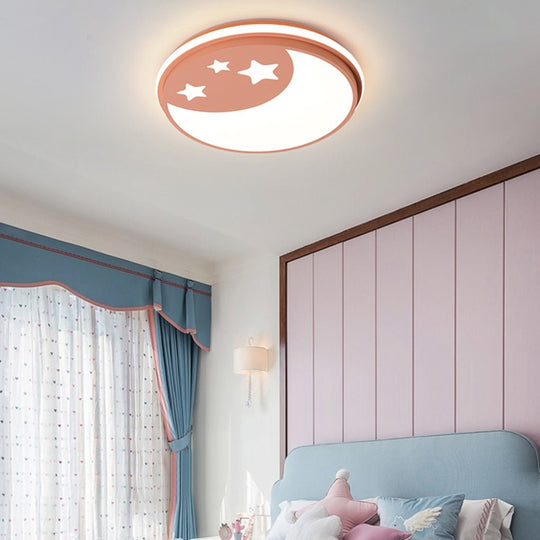 Creative Circular Cartoon Pattern LED Ceiling Lamp for Children’s Room