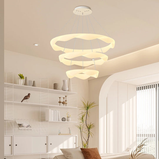 Modern Designer Ring LED Chandelier – 1/2/3/4/5 Rings