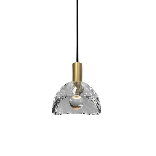 Creative Crystal Shade LED Copper Minimalist Modern Pendant Light Fixture