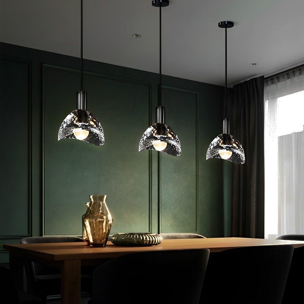 Creative Crystal Shade LED Copper Minimalist Modern Pendant Light Fixture