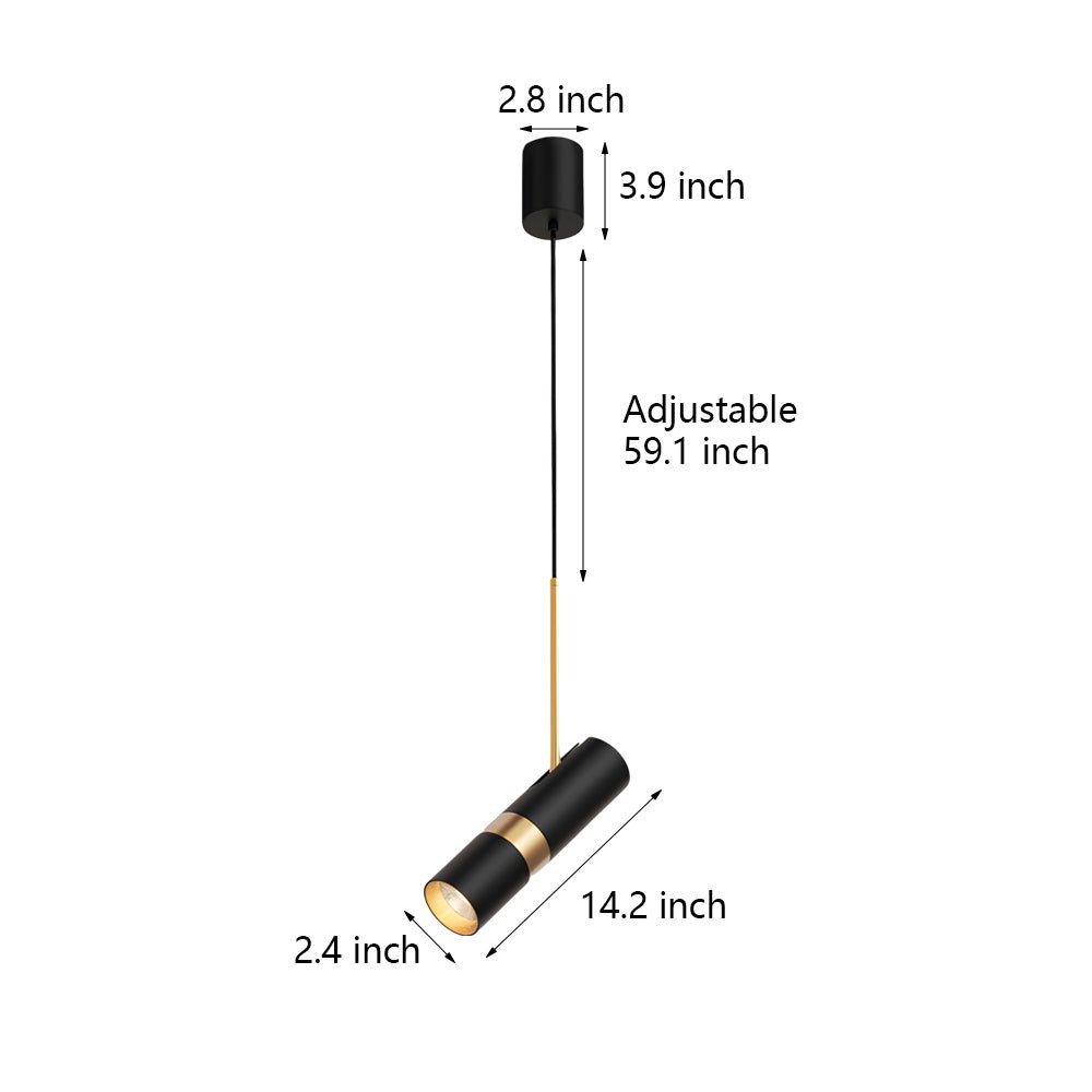 Creative Cylindrical LED Three-Step Dimming Pendant Light