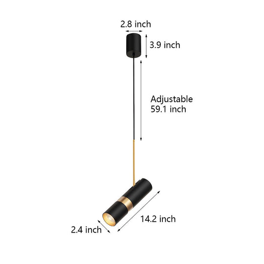 Creative Cylindrical LED Three-Step Dimming Pendant Light