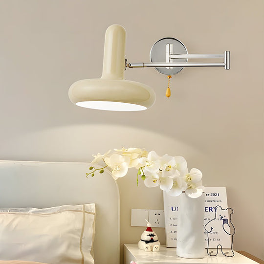 Creative Glass Swing Arm 3 Step Dimming Wall Lamp with Remote