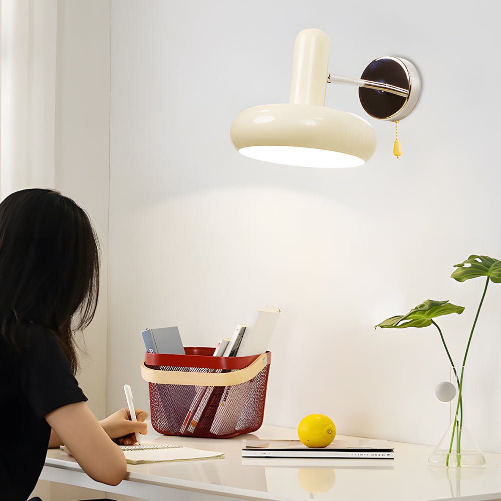 Creative Glass Swing Arm 3 Step Dimming Wall Lamp with Remote