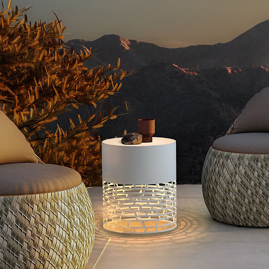 Stylish Hollow Mesh LED Cylinder Light