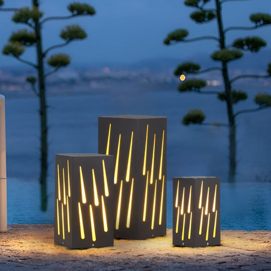 LED Pathway Light with Meteor Visual Effect Outdoor Decor